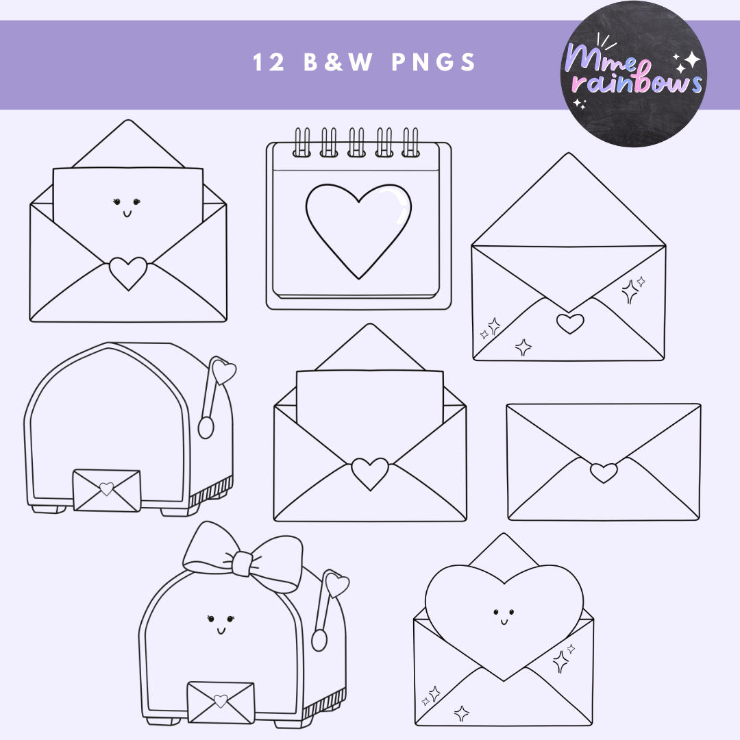 You've Got Mail Mini Clipart Set | Cute Mailbox and Envelopes
