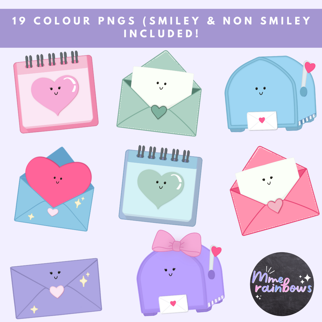 You've Got Mail Mini Clipart Set | Cute Mailbox and Envelopes