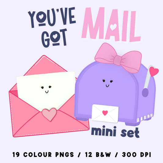 You've Got Mail Mini Clipart Set | Cute Mailbox and Envelopes